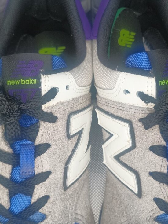 New Balance 574 Low Grey Purple Suede Shoes Sneakers U574CB2 Men\'s Size 11.5 main image 4